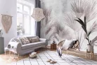 WallVision Consalnet Poszter modern mályva, szürkeszínű, vlies leveles, növényes