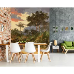   WallVision Consalnet Poszter vintage kék, zöld, narancssárga, barnaszínű, vlies tájkép