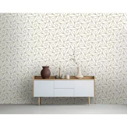   WallVision Consalnet Poszter modern fehér, aranyszínű, vlies geometriai