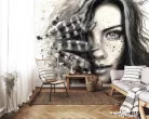 WallVision Consalnet Poszter modern beige, fekete, fehérszínű, vlies arc