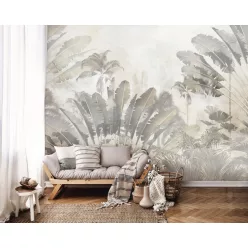   WallVision Consalnet Poszter modern szürke, homok, drapp, fehérszínű, vlies növényes