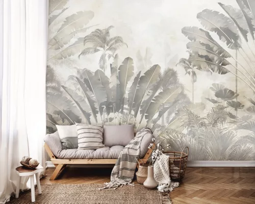 WallVision Consalnet Poszter modern szürke, homok, drapp, fehérszínű, vlies növényes