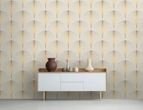 WallVision Consalnet Poszter modern beige, aranyszínű, vlies art deco