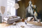 WallVision Consalnet Poszter modern barna, szürke, fehér, fekete, sárgaszínű, vlies madaras
