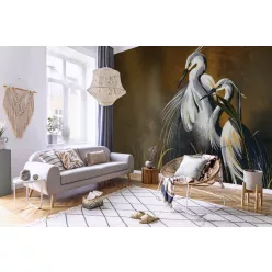  WallVision Consalnet Poszter modern barna, szürke, fehér, fekete, sárgaszínű, vlies madaras