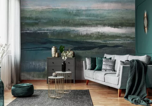 WallVision Consalnet Poszter modern zöld, kék, fehér, drappszínű, vlies absztrakt 