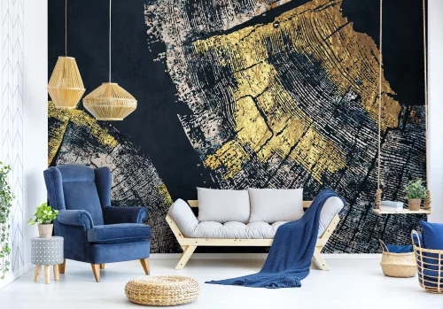 WallVision Consalnet Poszter modern kék, arany, homokszínű, vlies indusztriális