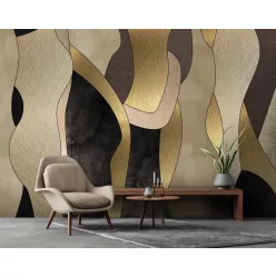   WallVision Consalnet Poszter modern barna, bézs, arany, feketeszínű, vlies absztrakt