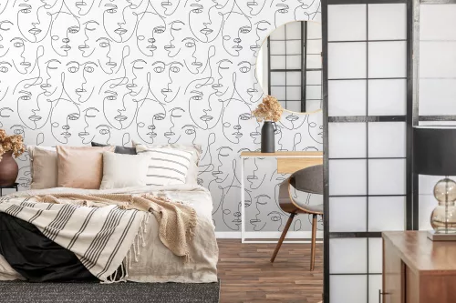 WallVision Consalnet Poszter modern fekete, fehér színű, vlies arc