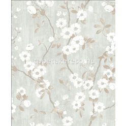   Casadeco Delicacy vlies anyagú kék, beige színű virágos, ágas modern tapéta
