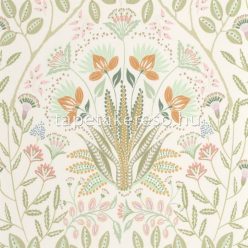   Casadeco Derby vlies anyagú fehér, zöld, lila, rózsaszín, narancssárga színű etno, virágos modern tapéta