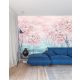 Khroma Walldesigns 2 vinyl, vlies anyagú kék, rózsaszín, fehér színű festmény, fás modern poszter