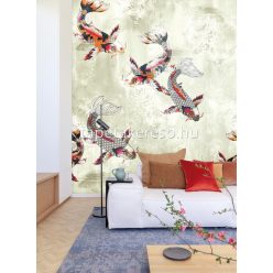   Khroma Walldesigns 2 vlies anyagú piros, fekete, törtfehér, homok színű halas modern poszter