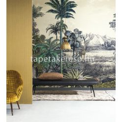   Khroma Walldesigns 2 növényi szálak, vlies anyagú zöld, beige, fekete, kék színű állatos, növényes modern poszter
