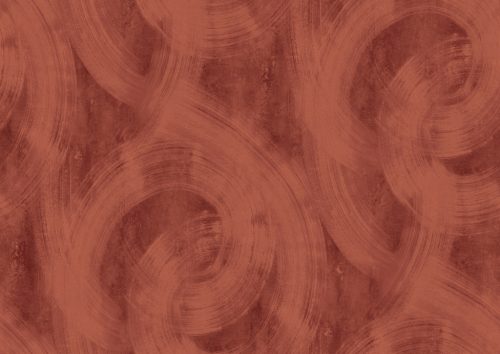 Khroma Wall Designs IV vlies anyagú, rozsdabarna színű, körös, hullámos, Modern poszter