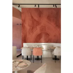  Khroma Wall Designs IV vlies anyagú, rozsdabarna színű, körös, hullámos, Modern poszter