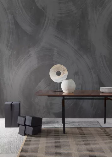 Khroma Wall Designs IV vlies anyagú, szürke színű, körös, hullámos, Modern poszter