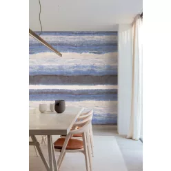   Khroma Wall Designs IV vlies anyagú, kék, szürke színű, csíkos, Modern poszter