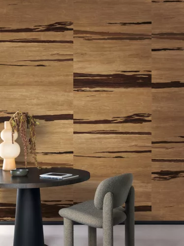 Khroma Wall Designs IV vlies anyagú, barna színű, famintás, Modern poszter