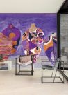 Khroma Wall Designs IV vlies anyagú, lila, narancssárga, fekete, fehér színű, váza, Modern poszter