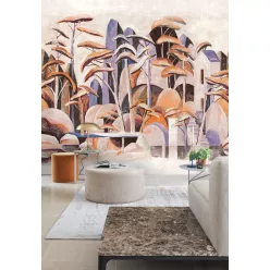   Khroma Wall Designs IV vlies anyagú, lila, narancssárga, szürke színű, fás, Modern poszter