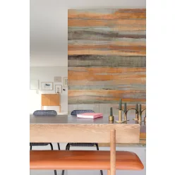   Khroma Wall Designs IV vlies anyagú, rozsdabarna, szürke színű, vonalas, Modern poszter