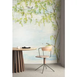   Khroma Wall Designs IV vlies anyagú, kék, zöld színű, leveles, Modern poszter