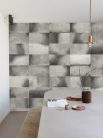 Khroma Wall Designs IV vlies anyagú, szürke színű, kockás, geometriai, Modern poszter