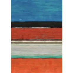   Khroma Wall Designs IV vlies anyagú, kék, narancssárga, zöld, fehér, fekete színű, csíkos, Modern poszter
