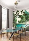 Khroma Wall Designs IV vlies anyagú, zöld színű, tájkép, madaras, Modern poszter