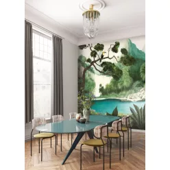   Khroma Wall Designs IV vlies anyagú, zöld színű, tájkép, madaras, Modern poszter