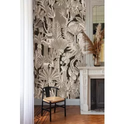   Khroma Wall Designs IV vlies anyagú, fekete, homok, fehér színű, leveles, Modern poszter