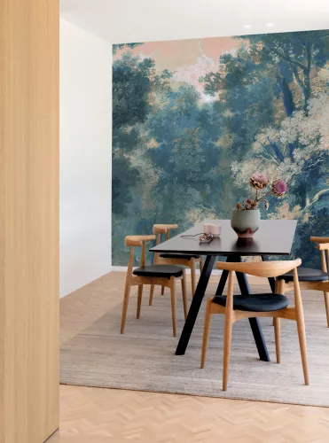 Khroma Wall Designs IV vlies anyagú, türkiz, barna színű, erdő, Modern poszter