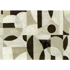   Khroma Wall Designs IV vlies anyagú, fekete, szürke, fehér színű, geometriai, Modern poszter