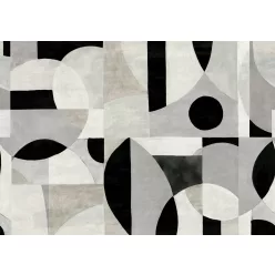   Khroma Wall Designs IV vlies anyagú, fekete, fehér, szürke színű, geometriai, Modern poszter