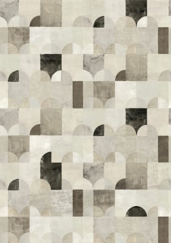 Khroma Wall Designs IV vlies anyagú, szürke, fekete  színű, geometriai, Modern poszter