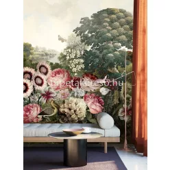   Khroma Walldesigns 2 vinyl, vlies anyagú zöld, rózsaszín, törtfehér, beige színű tájkép, virágos klasszikus poszter
