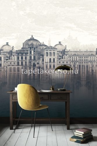 Khroma Walldesigns 2 vinyl, vlies anyagú fekete, barna, beige színű épület, város modern poszter