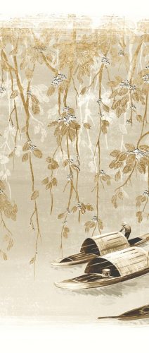 Khroma Kimono vlies anyagú, barna, fehér, fekete színű, növényes, Modern poszter