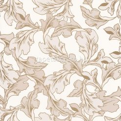   Caselio Dream Garden vlies anyagú fehér, beige, arany színű leveles modern tapéta