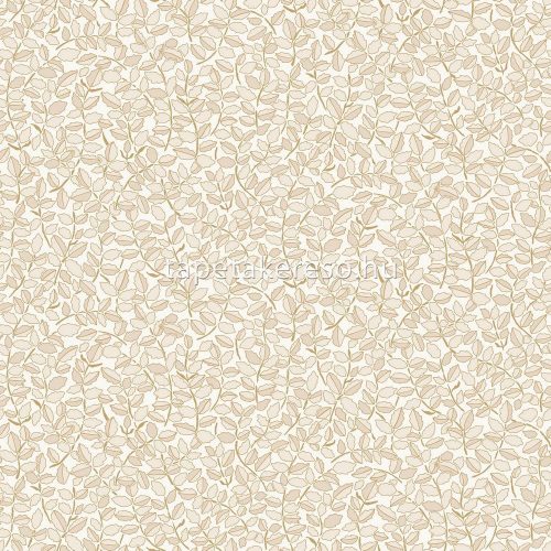 Caselio Dream Garden vlies anyagú fehér, beige, barna, arany színű leveles modern tapéta