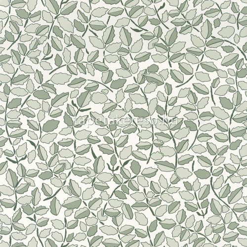 Caselio Dream Garden vlies anyagú fehér, zöld, szürke színű leveles modern tapéta