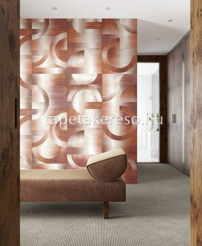 Khroma Walldesigns 2 vinyl, vlies anyagú barna, beige színű geometriai modern poszter