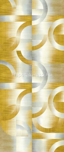Khroma Prisma vlies anyagú mustársárga, szürke színű geometriai modern poszter