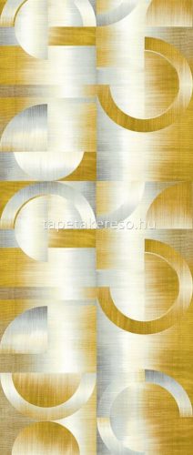 Khroma Prisma vlies anyagú mustársárga, szürke színű geometriai modern poszter