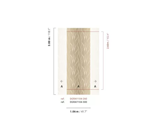 Khroma Ray, vlies anyagú, barna, beige színű, hullámos, Modern poszter
