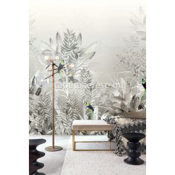   Khroma Walldesigns 2 vinyl, vlies anyagú szürke, zöld, fehér színű madaras, növényes modern poszter