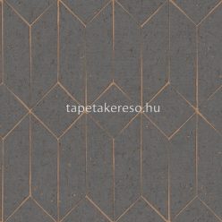   Decorline Arber vlies anyagú szürke, bronz színű parafa, geometriai modern, natural tapéta