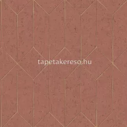   Decorline Arber vlies anyagú rózsaszín, arany színű parafa, geometriai modern, natural tapéta