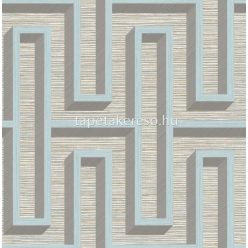   Decorline Arber vlies anyagú beige, türkiz színű 3d, geometriai modern, natural tapéta